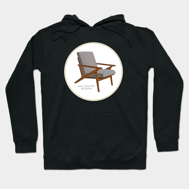 Mid-Century Modern Wood Chair Hoodie by Tio Jaime